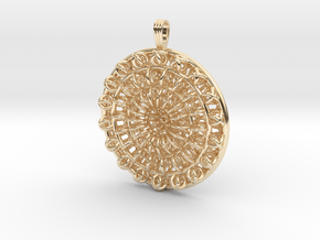 Circular Flower in 14k Gold Plated Brass