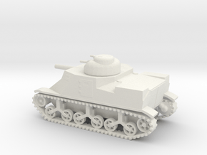 1/100 Scale M3 Lee Medium Tank in White Natural Versatile Plastic