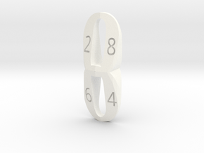 d8 eight shaped in White Processed Versatile Plastic