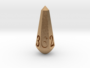 Obelisk dice numbered (d4 or d6) in Natural Bronze: d6