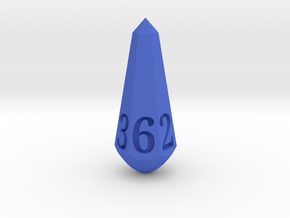 Obelisk dice numbered (d4 or d6) in Blue Processed Versatile Plastic: d6