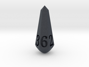 Obelisk dice numbered (d4 or d6) in Black PA12: d6