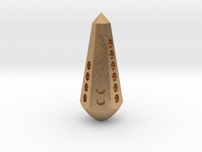 Obelisk dice pipped (d4 or d6) in Natural Bronze: d6