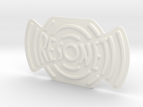 Resonet Logo in White Processed Versatile Plastic