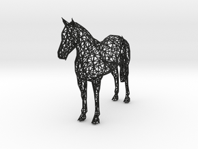 Wireframe HORSE XXL in Black Natural Versatile Plastic