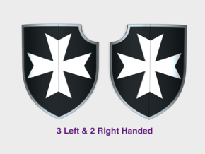 Maltese Cross - Lancer Power Shields (L&R) in Tan Fine Detail Plastic: Medium