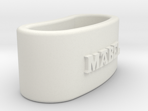 MABEL napkin ring with lauburu in White Natural Versatile Plastic