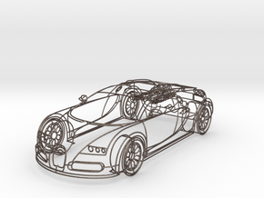 Bugatti Veyron 1:18 in Polished Bronzed-Silver Steel
