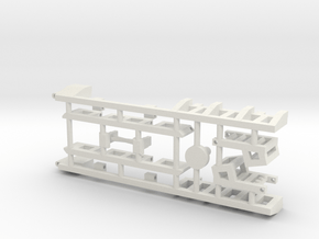 Revised HO Combine trailer Parts tree in White Natural Versatile Plastic