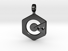 C++ Keychain in Matte Black Steel