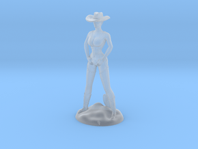 Cowgirl with Cactus (28mm Scale Miniature) in Smooth Fine Detail Plastic