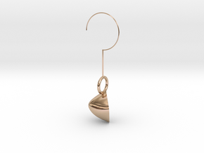 Rose petal earring in 14k Rose Gold Plated Brass: Extra Small