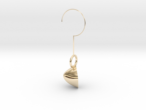 Rose petal earring in 14K Yellow Gold: Extra Small