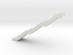 N Scale Station Stairs H65mm in White Natural Versatile Plastic