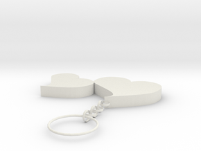 Key Ring Of Love in White Natural Versatile Plastic