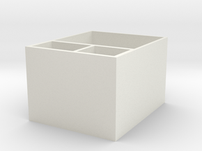 Paper storage box in White Natural Versatile Plastic: Medium