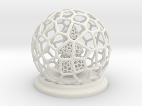 Voronoi Christmas Tree Globe in White Natural Versatile Plastic