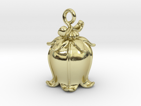 bell flower pendant in 18k Gold Plated Brass