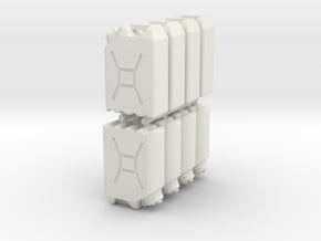 1:18 water cans X8 in White Natural Versatile Plastic