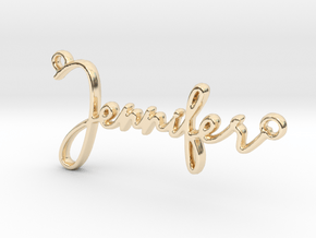 Jennifer Script First Name Pendant in 14K Yellow Gold