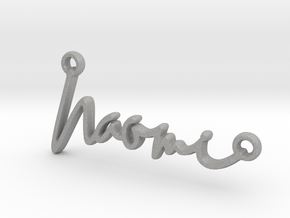 Naomi Script First Name Pendant in Aluminum