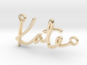 Kate Script First Name Pendant in 14K Yellow Gold