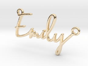Emily Script First Name Pendant in 14K Yellow Gold