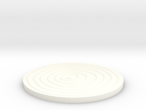 Wood Grain Coaster in White Processed Versatile Plastic