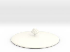 Small tree Cup lid in White Processed Versatile Plastic