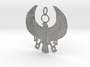 Horus Falcon (3") in Natural Silver