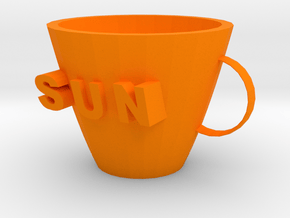 Sun mug in Orange Processed Versatile Plastic