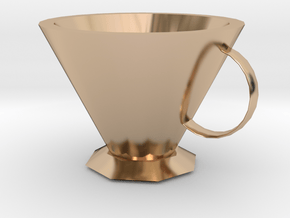 Octagonal mug in 14k Rose Gold