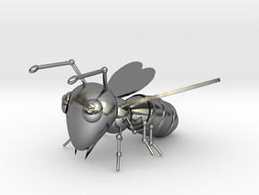 Bee in Polished Silver