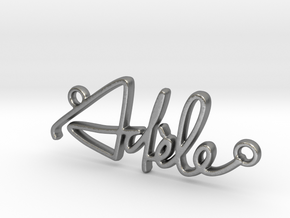Adèle Script First Name Pendant in Natural Silver