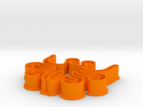Cookie cutter - Flying Spaghetti Monster in Orange Processed Versatile Plastic