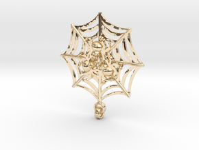 Spider_pendant[1] in 14k Gold Plated Brass
