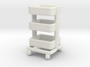 Miniature Kitchen Cart - IKEA in White Natural Versatile Plastic: 1:24