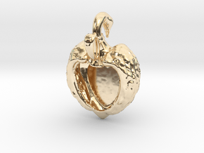 Swan_heart[1] in 14k Gold Plated Brass