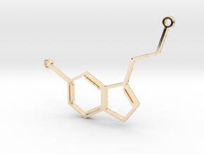 Serotonin_Necklace in 14k Gold Plated Brass