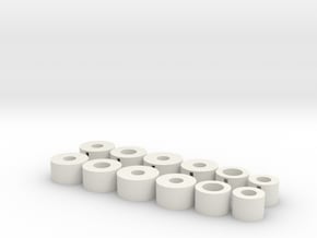 Steel Coils-12  N or HO scale options in White Natural Versatile Plastic: 1:87 - HO
