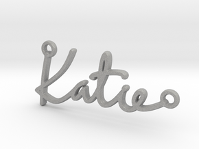 Katie Script First Name Pendant in Aluminum