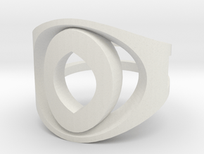 eye ring  in White Natural Versatile Plastic: 7.25 / 54.625