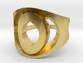 eye ring  in Polished Brass: 5.75 / 50.875