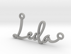Leila Script First Name Pendant in Aluminum