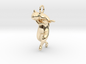cat_008 in 14k Gold Plated Brass