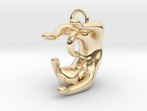cat_010 in 14k Gold Plated Brass