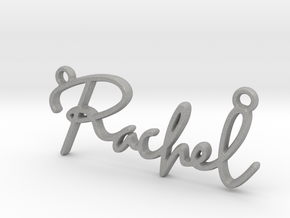 Rachel Script First Name Pendant in Aluminum