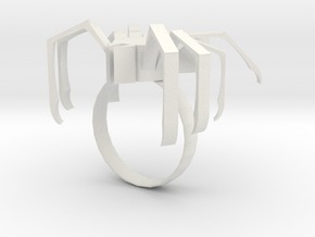 Spider ring in White Natural Versatile Plastic: 5.5 / 50.25
