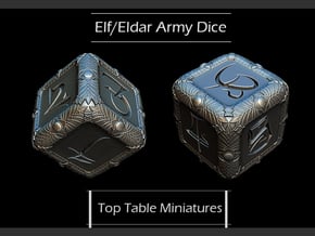 Elven Theme Dice in Smoothest Fine Detail Plastic