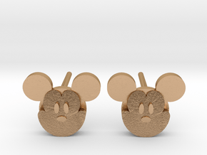 Mickey Mouse Earrings in Natural Bronze: Large